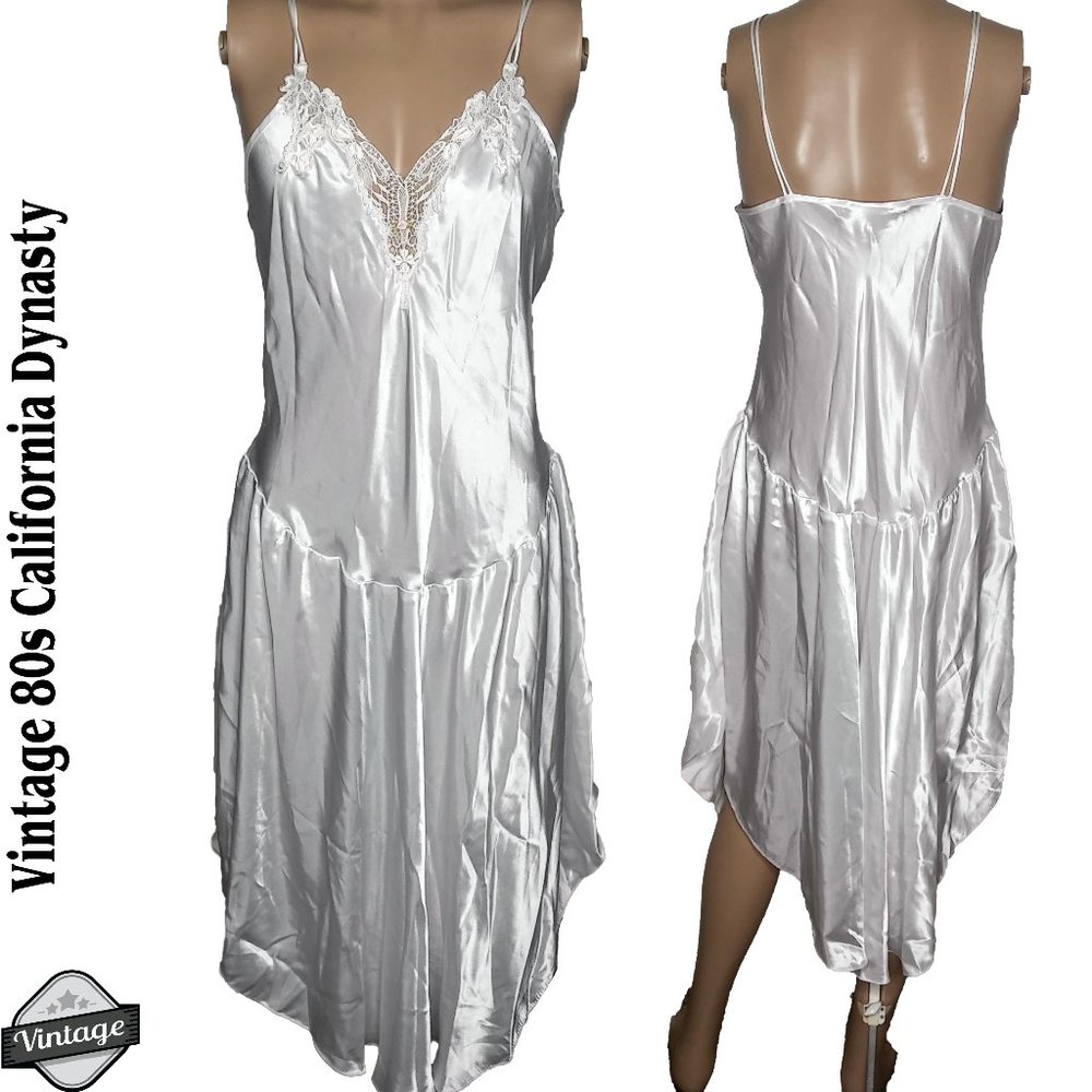Vintage 80s California Dynasty Sateen Nightgown